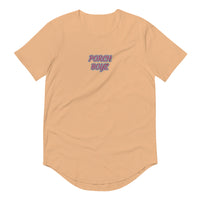 PORCHBOYZ BREAST CANCER AWARENESS Men's Curved Hem T-Shirt