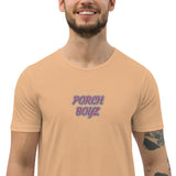 PORCHBOYZ Breast Cancer Awareness Men's Curved Hem T-Shirt