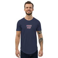 PORCHBOYZ Breast Cancer Awareness Men's Curved Hem T-Shirt