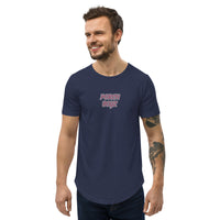 PORCHBOYZ Breast Cancer Awareness Men's Curved Hem T-Shirt