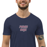 PORCHBOYZ Breast Cancer Awareness Men's Curved Hem T-Shirt