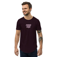 PORCHBOYZ Breast Cancer Awareness Men's Curved Hem T-Shirt