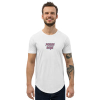 PORCHBOYZ Breast Cancer Awareness Men's Curved Hem T-Shirt