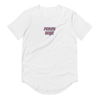 PORCHBOYZ BREAST CANCER AWARENESS Men's Curved Hem T-Shirt