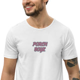 PORCHBOYZ Breast Cancer Awareness Men's Curved Hem T-Shirt