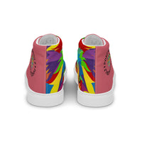 Pink PORCHBOYZ  high top canvas shoes