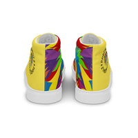 Yellow PORCHBOYZ  high top canvas shoes