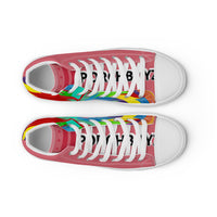 Pink PORCHBOYZ  high top canvas shoes