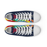 Navy PORCHBOYZ high top canvas shoes