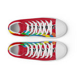 Red PORCHBOYZ high top canvas shoes