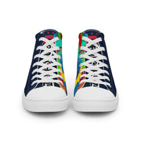 Navy PORCHBOYZ high top canvas shoes