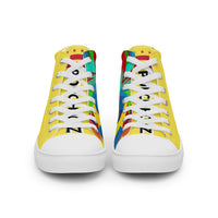 Yellow PORCHBOYZ  high top canvas shoes