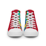 Red PORCHBOYZ high top canvas shoes