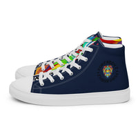 Navy PORCHBOYZ high top canvas shoes