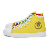 Yellow PORCHBOYZ  high top canvas shoes