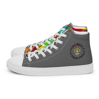 Grey PORCHBOYZ  high top canvas shoes