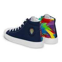 Navy PORCHBOYZ high top canvas shoes