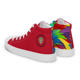 Red PORCHBOYZ high top canvas shoes