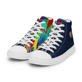 Navy PORCHBOYZ high top canvas shoes