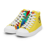 Yellow PORCHBOYZ  high top canvas shoes