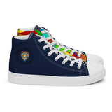 Navy PORCHBOYZ high top canvas shoes