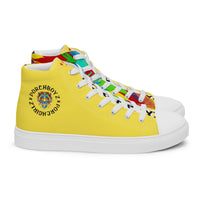 Yellow PORCHBOYZ  high top canvas shoes