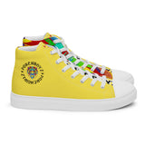 Yellow PORCHBOYZ  high top canvas shoes