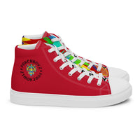 Red PORCHBOYZ high top canvas shoes