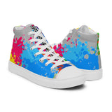 PORCHBOYZ (SILVER) PAINT SPLATTER Men’s high top canvas shoes