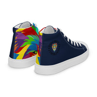 Navy PORCHBOYZ high top canvas shoes