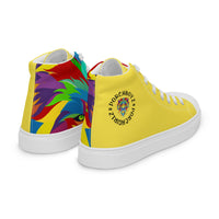 Yellow PORCHBOYZ  high top canvas shoes