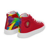 Red PORCHBOYZ high top canvas shoes