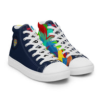 Navy PORCHBOYZ high top canvas shoes