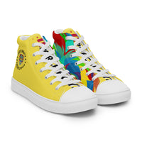 Yellow PORCHBOYZ  high top canvas shoes