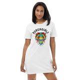 Porchgirlz White Letter Organic cotton t-shirt dress