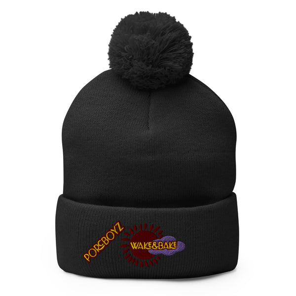 PORCHBOYZ (WAKE&BAKE) Pom-Pom Beanie