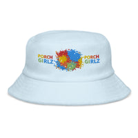 PORCHGIRLZ PAINT SPLATTER Terry cloth bucket hat