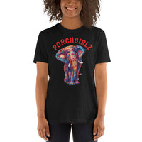 Porchgirlz Red Lttering Short-Sleeve Unisex T-Shirt