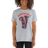 Porchgirlz Red Lttering Short-Sleeve Unisex T-Shirt