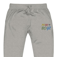 PorchBoyz Embroidered Multi Color Unisex fleece sweatpants