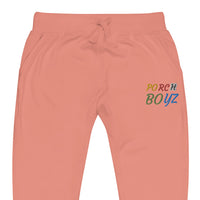 PorchBoyz Embroidered Multi Color Unisex fleece sweatpants