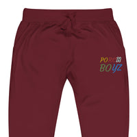 PorchBoyz Embroidered Multi Color Unisex fleece sweatpants