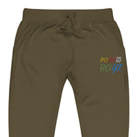 PorchBoyz Embroidered Multi Color Unisex fleece sweatpants