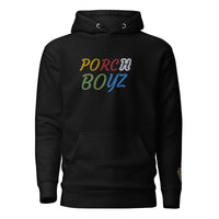 PorchBoyz Embroidered Multi Color/Lion Logo Unisex Hoodie