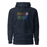 PorchBoyz Embroidered Multi Color/Lion Logo Unisex Hoodie