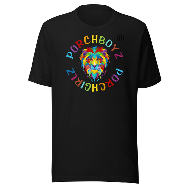 Porchboyz Porchgilrz Colorful Lion/Logo Unisex t-shirt