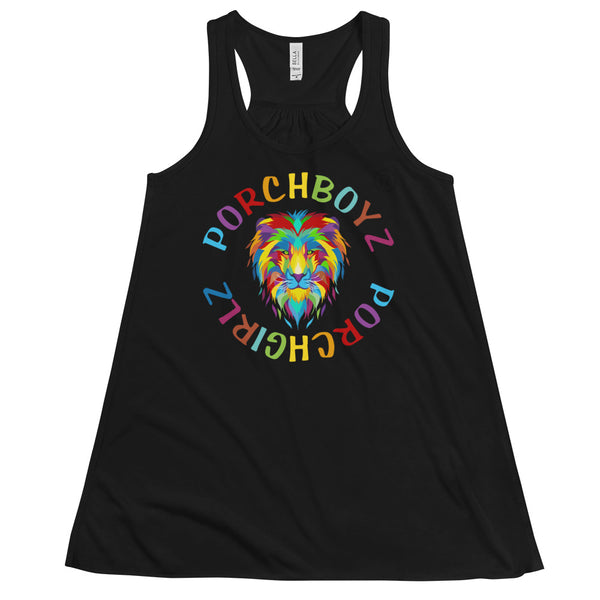 Porchboy Porchgirlz "Trademark" Women's Flowy Racerback Tank