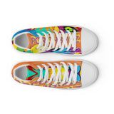 Orange Porchgirlz high top canvas shoes