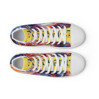 Yellow Porchgirlz Elephant high top canvas shoes