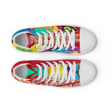 Red Porchgirlz high top canvas shoes